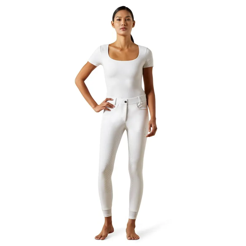 Ariat Tri Factor NT Full Seat High Waist Women's Breeches - White-6