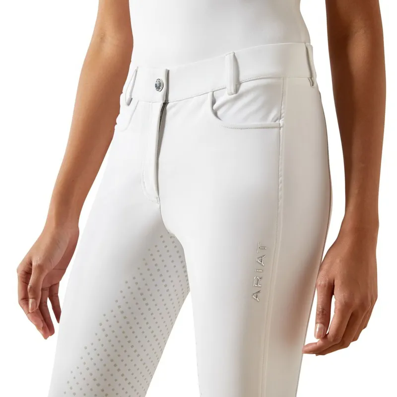Ariat Tri Factor NT Full Seat High Waist Women's Breeches - White-4