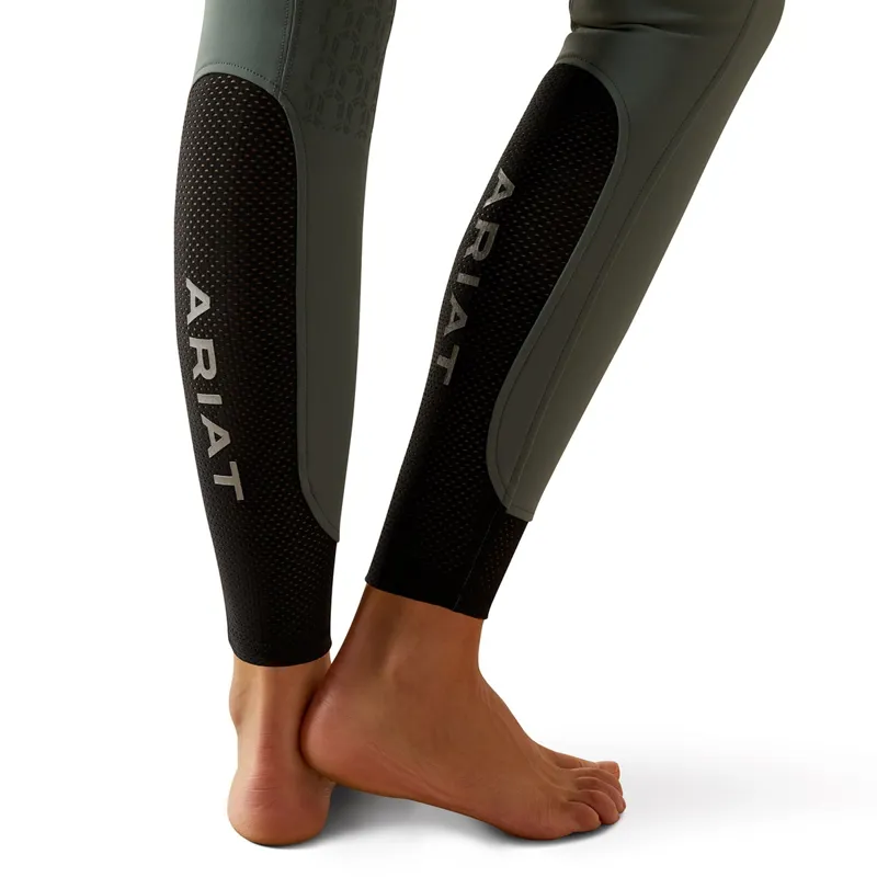 Ariat Tri Factor Vivacity Heat Half Grip Women's Breeches - Steel Sage-7