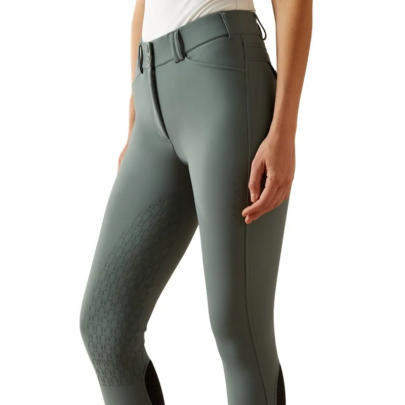 Ariat Tri Factor Vivacity Heat Half Grip Women's Breeches - Steel Sage-5