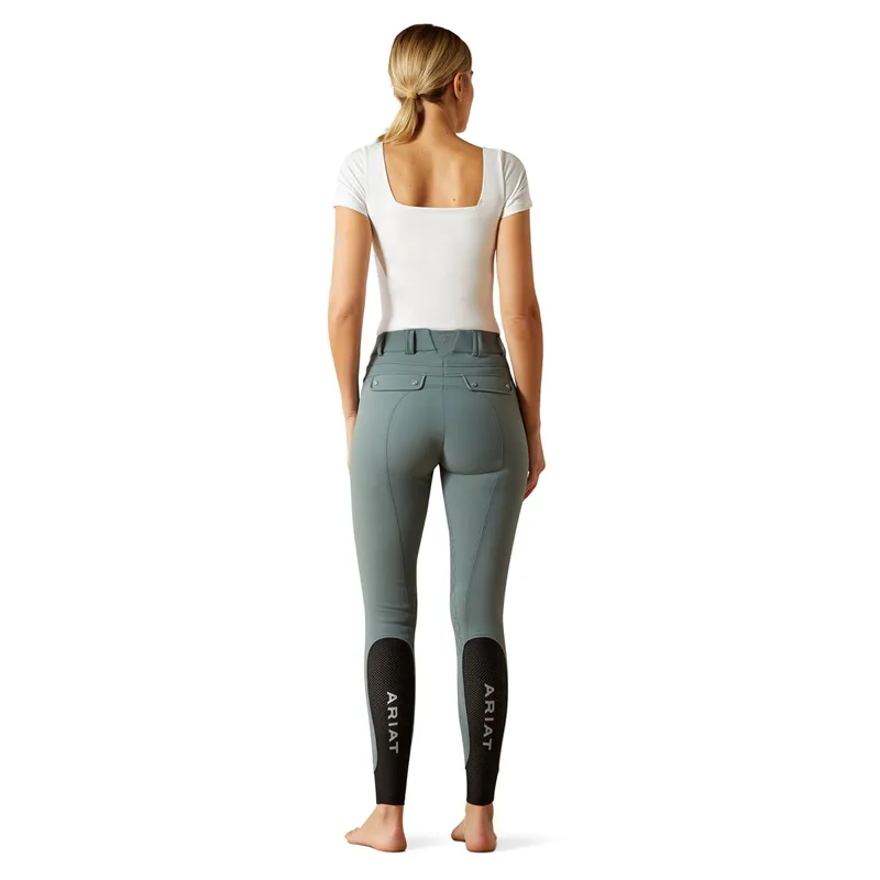 Ariat Tri Factor Vivacity Heat Half Grip Women's Breeches - Steel Sage-3