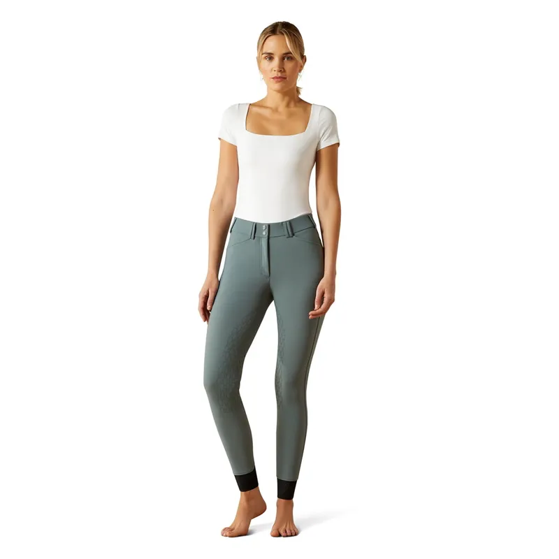 Ariat Tri Factor Vivacity Heat Half Grip Women's Breeches - Steel Sage-2