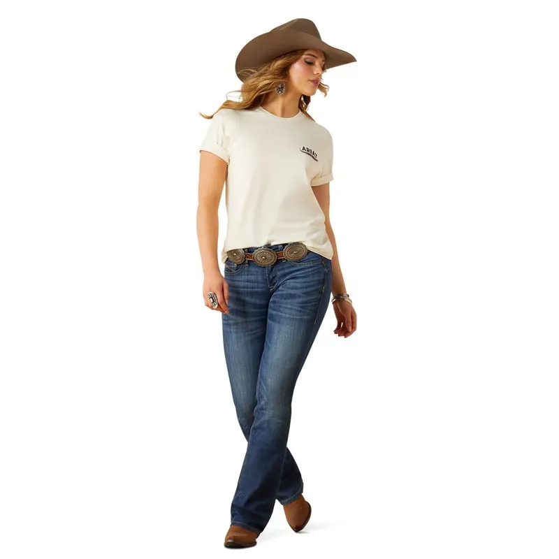 Ariat Bull Horns Women's Tee - Natural-3