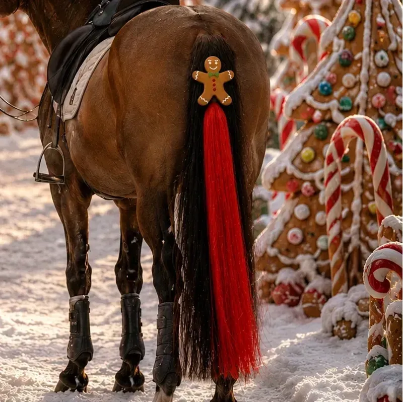 Equetech Tail Tassel - Gingerbread Man-1