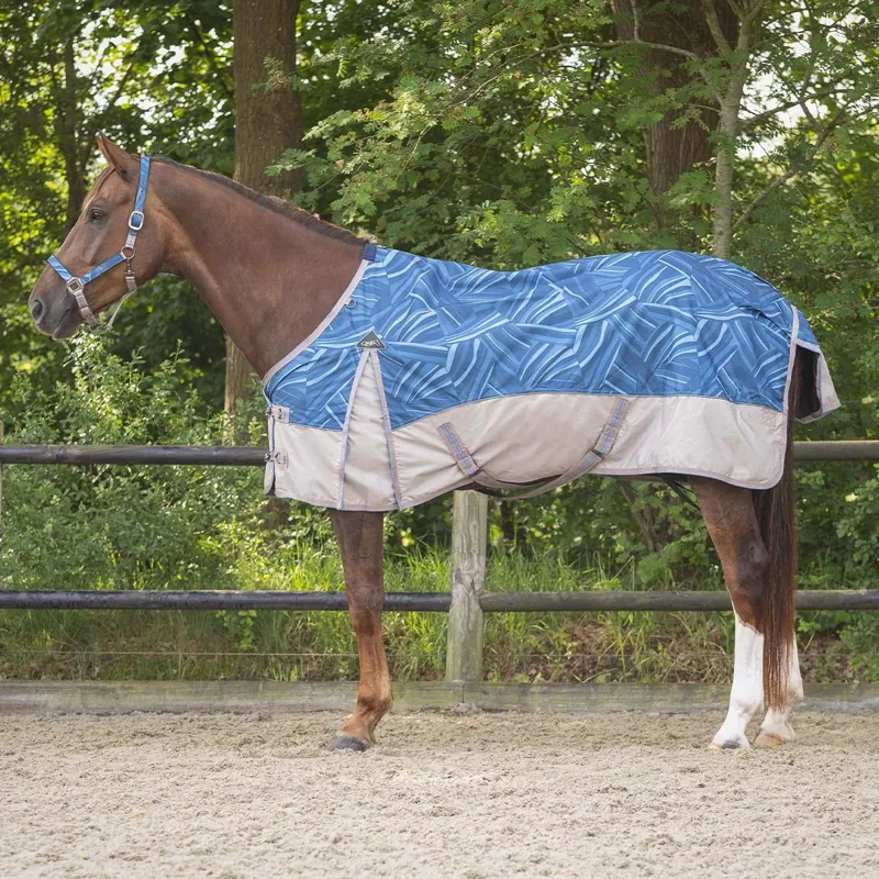 QHP Collection 0g Fleece Lined Turnout Blanket - Seashell-1