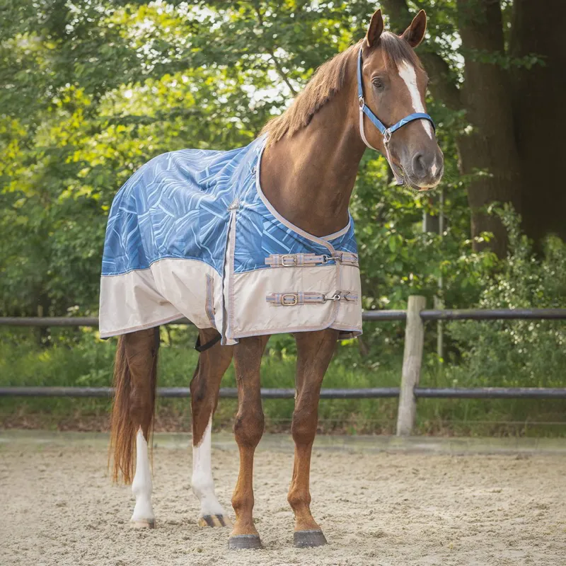 QHP Collection 0g Fleece Lined Turnout Blanket - Seashell