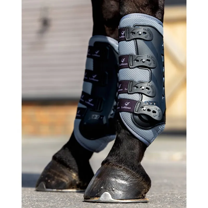 LeMieux Ultra Mesh Snug Front Boots - Grey-5