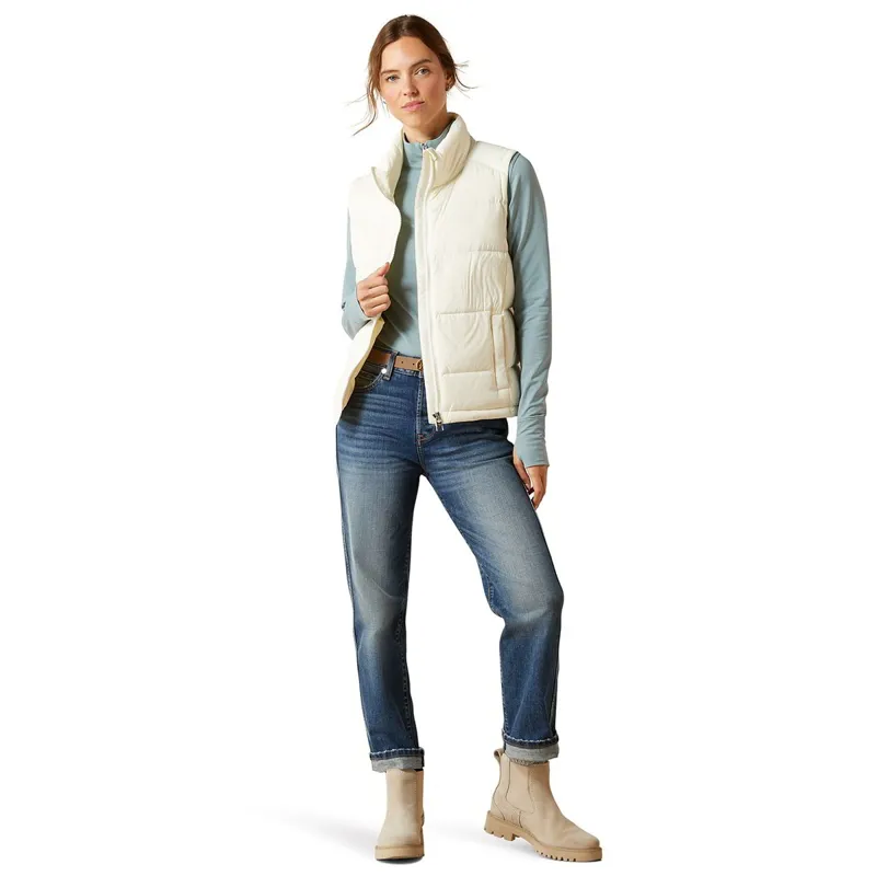 Ariat UltraPuff Womens Down Vest - Star White-1