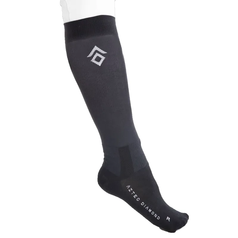 Aztec Diamond Underboot Women's Tall Riding Socks 2 Pack - Navy