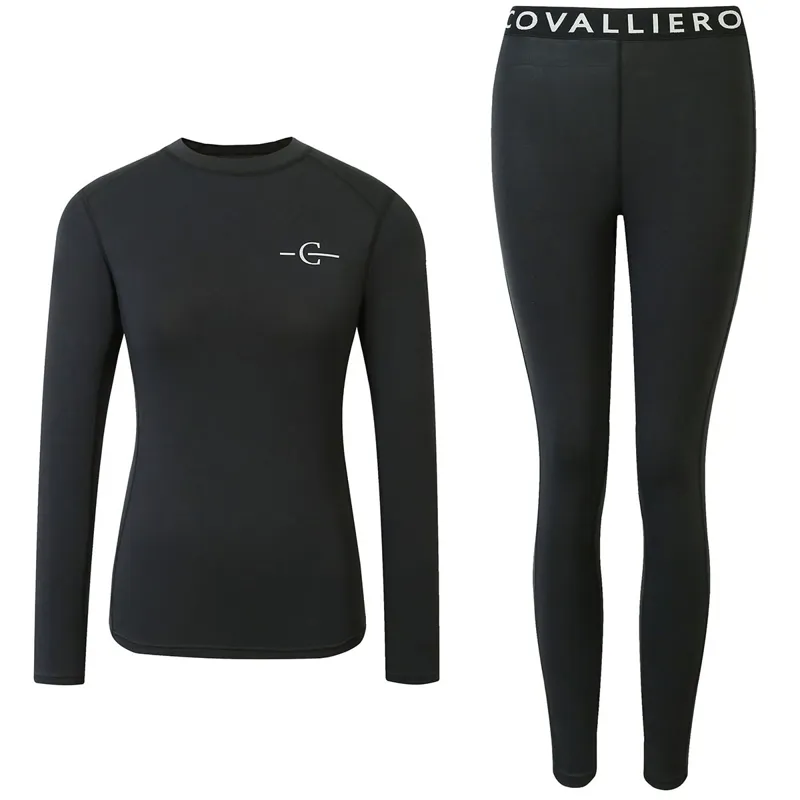 Covalliero Women's Functional Base Layer Set - Black