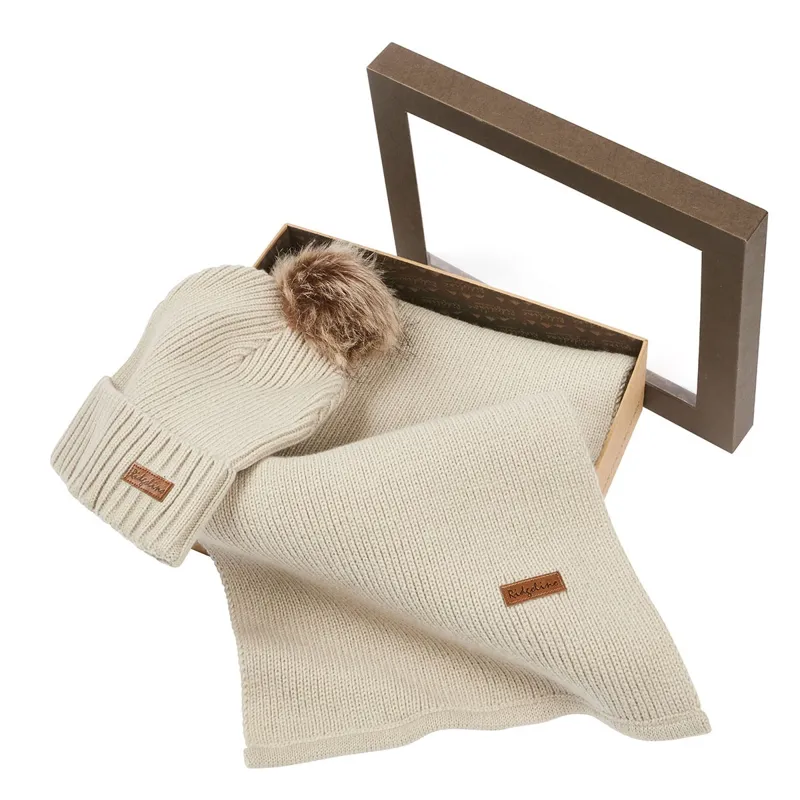 Ridgeline Baltic Women's Bobble and Scarf - Sand-1