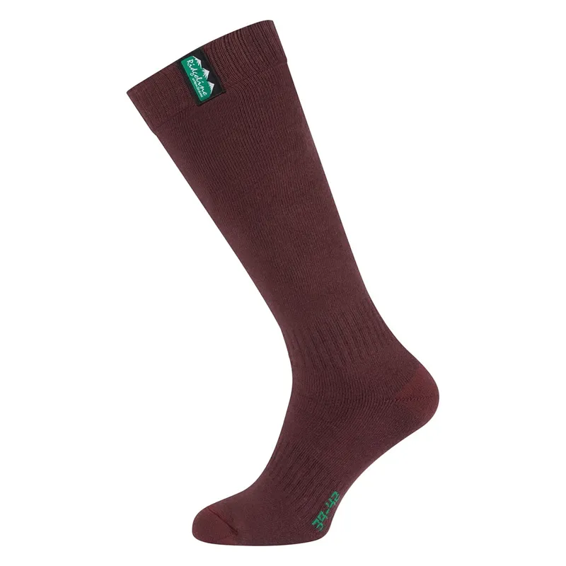 Ridgeline Cotton Work Full Length Socks 3 Pack - Oxblood Multi-3