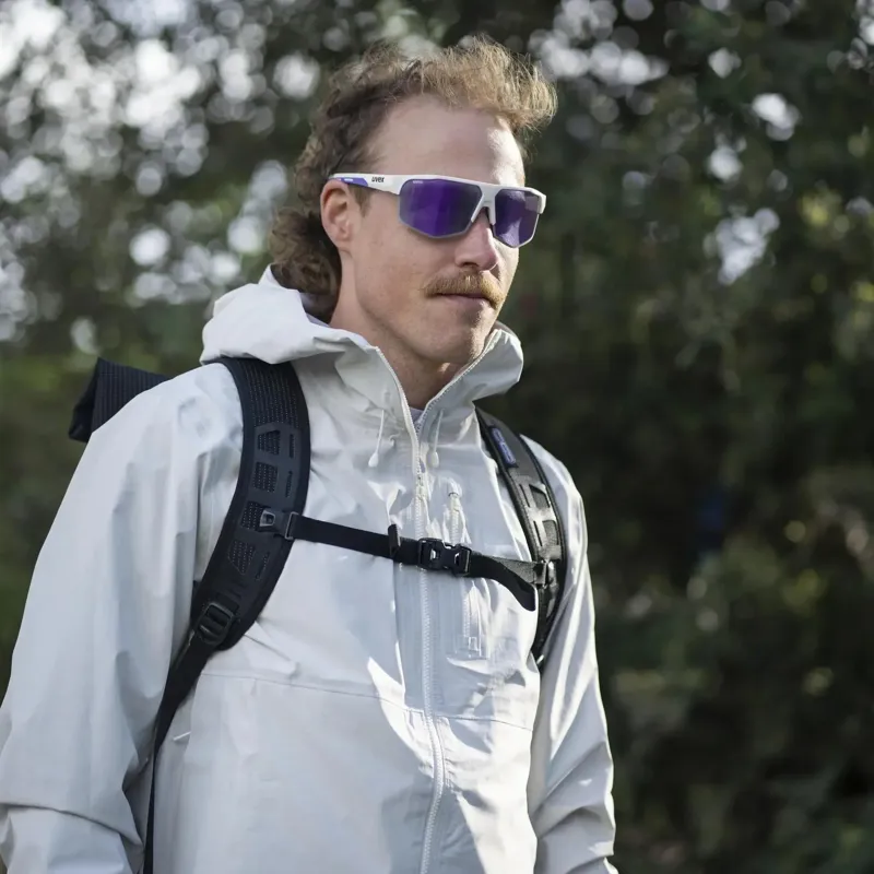 Uvex Axos Set Sunglasses - Matte White/Mirror Purple-2