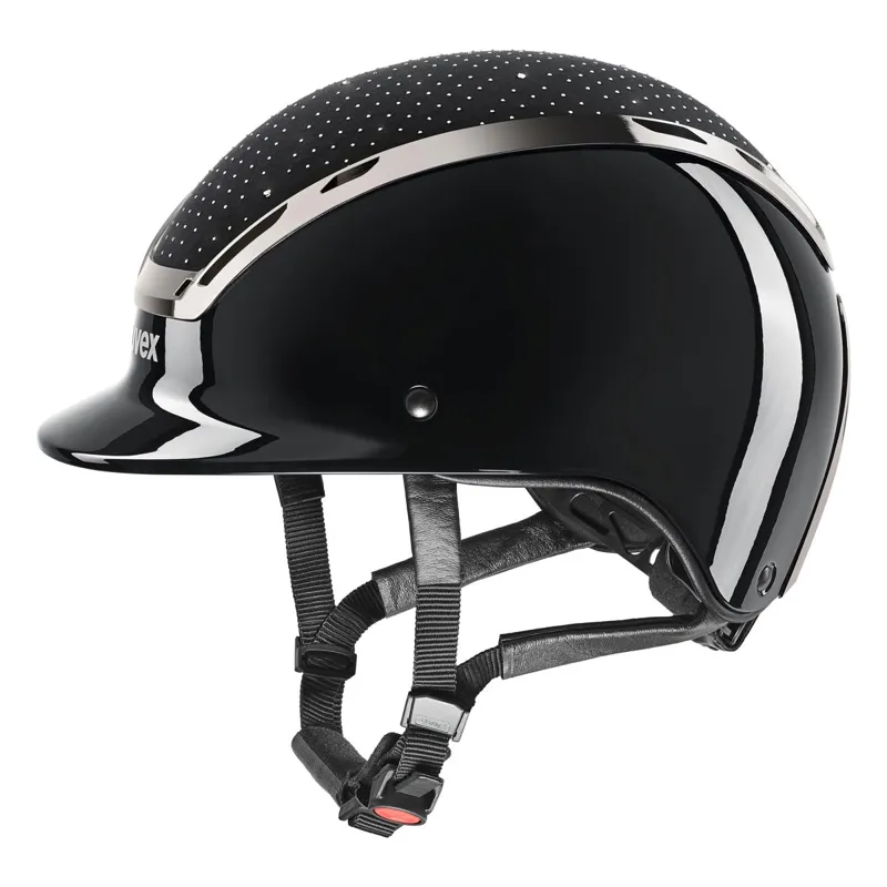 Uvex Exxeed Glow Riding Helmet - Black/Black