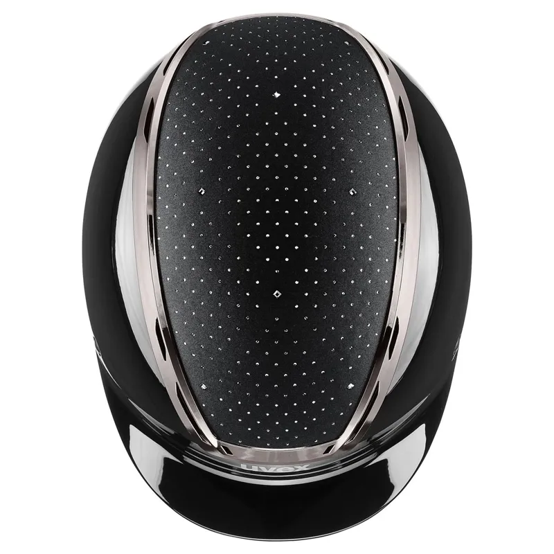 Uvex Exxeed Glow Riding Helmet - Black/Black-1