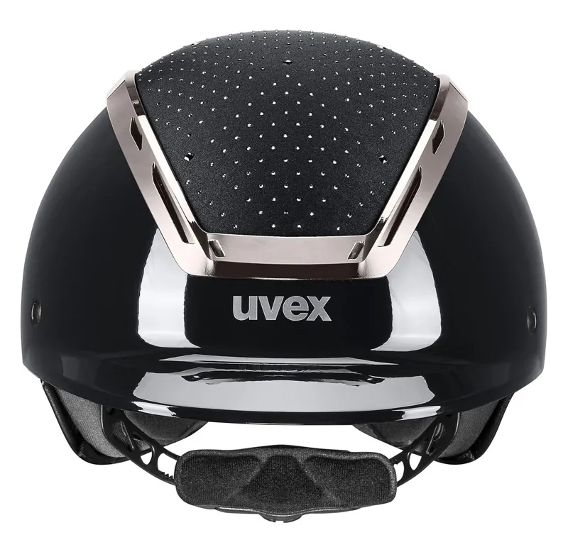 Uvex Exxeed Glow Riding Helmet - Black/Black-2