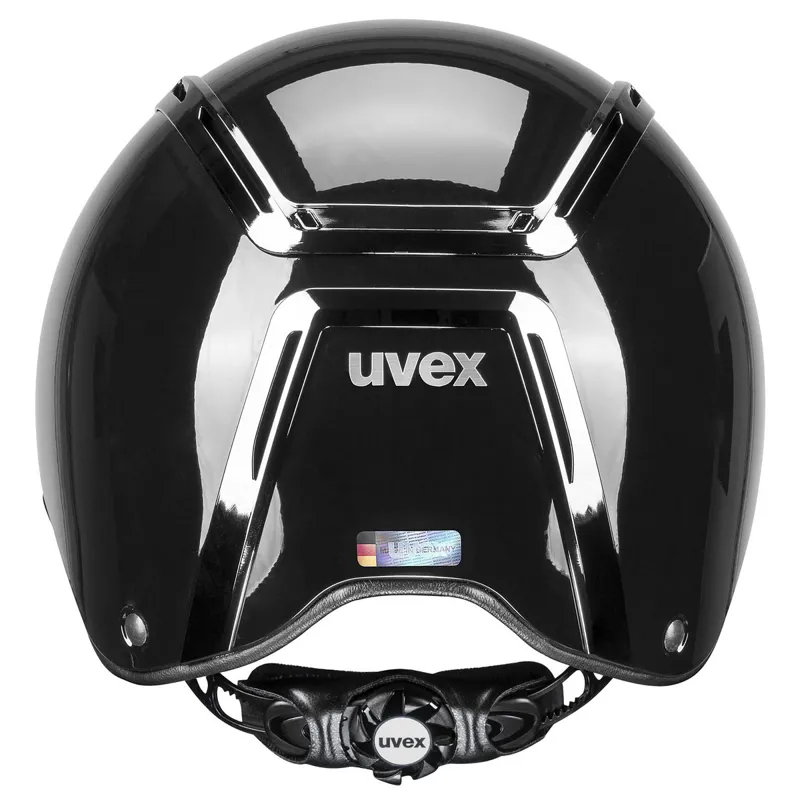 Uvex Exxeed Shiny Chrome Riding Helmet - Black-1