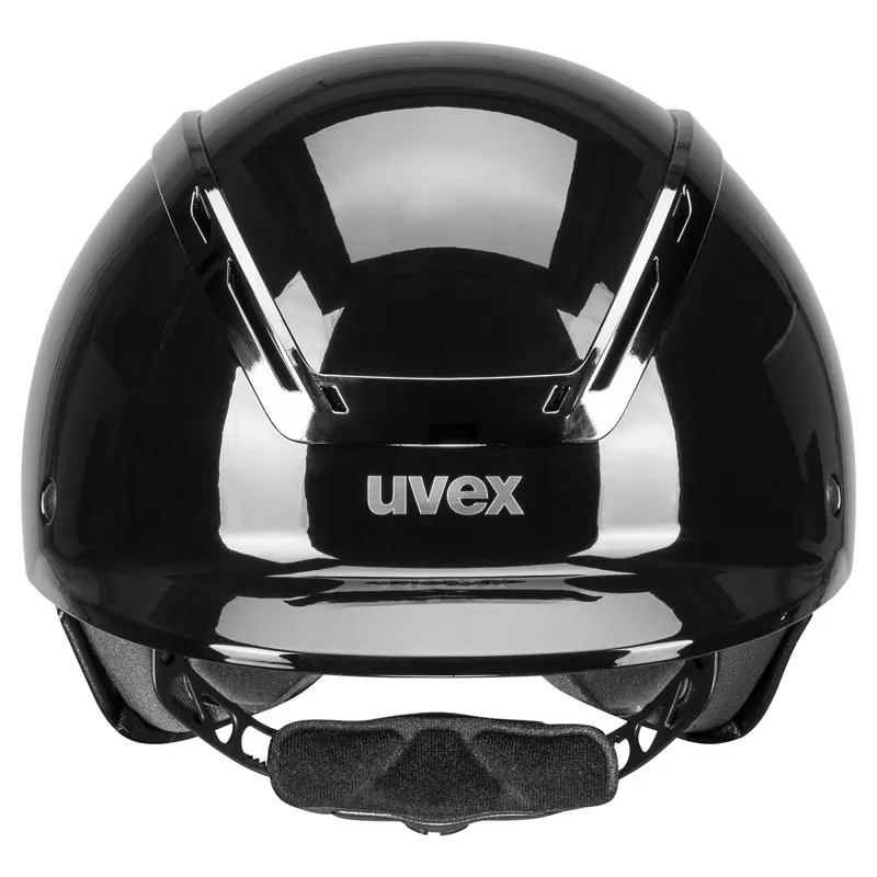 Uvex Exxeed Shiny Chrome Riding Helmet - Black-3
