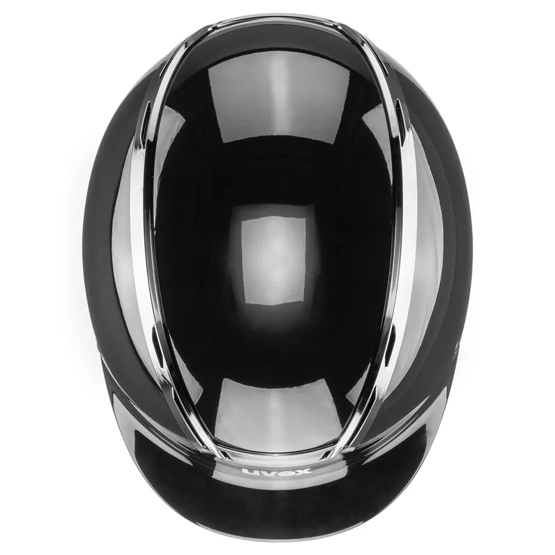Uvex Exxeed Shiny Chrome Riding Helmet - Black-4