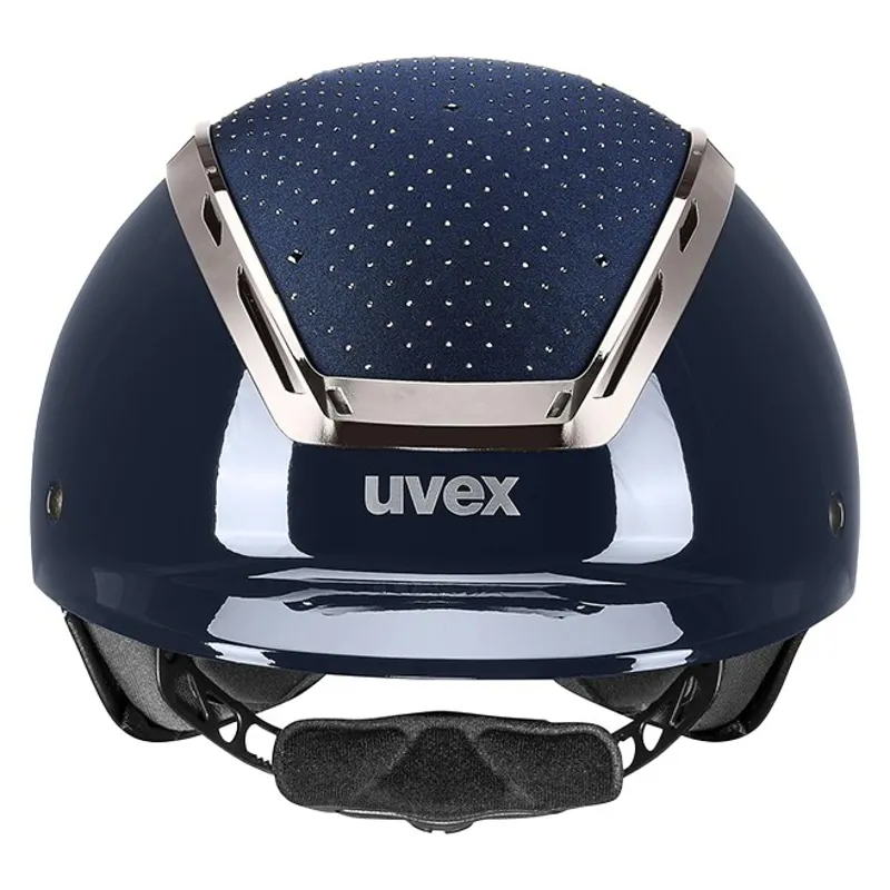 Uvex Exxeed Glow Riding Helmet - Navy/Black-2