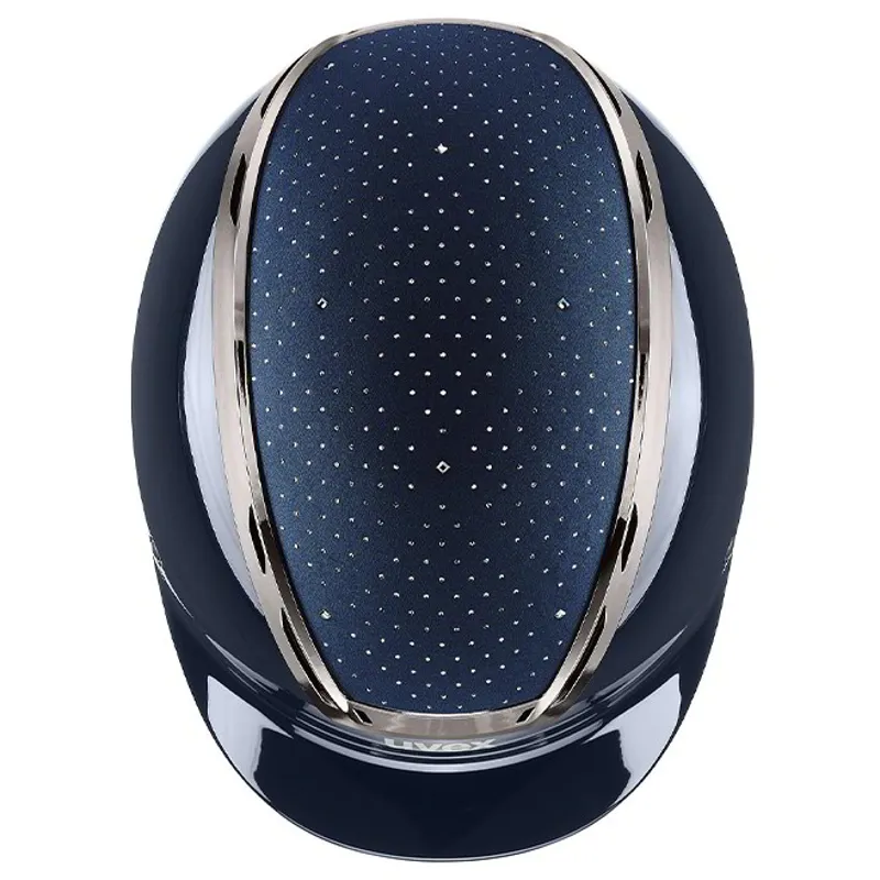 Uvex Exxeed Glow Riding Helmet - Navy/Black-1