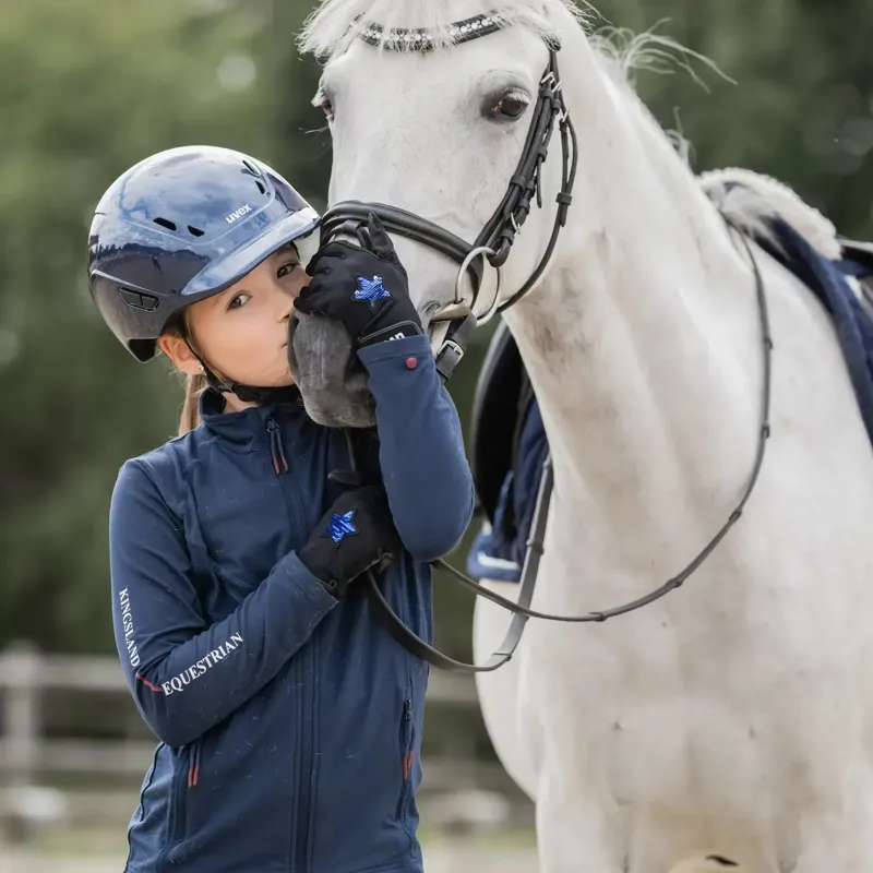 Uvex Kidoxx Shiny Riding Helmet - Navy-6