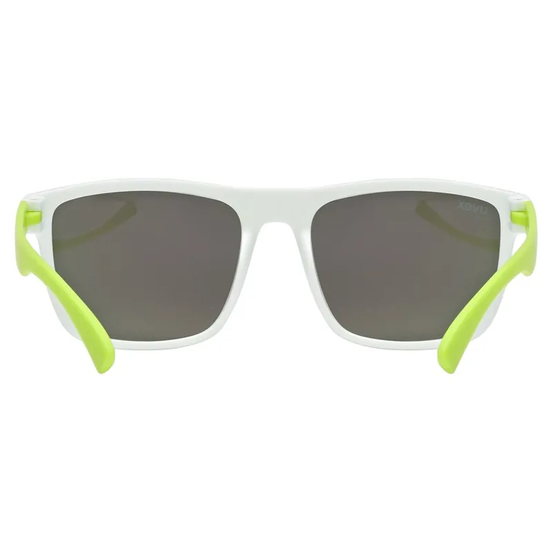 Uvex Rookie Junior Sunglasses - Matt White Lime/Mirror Green-3