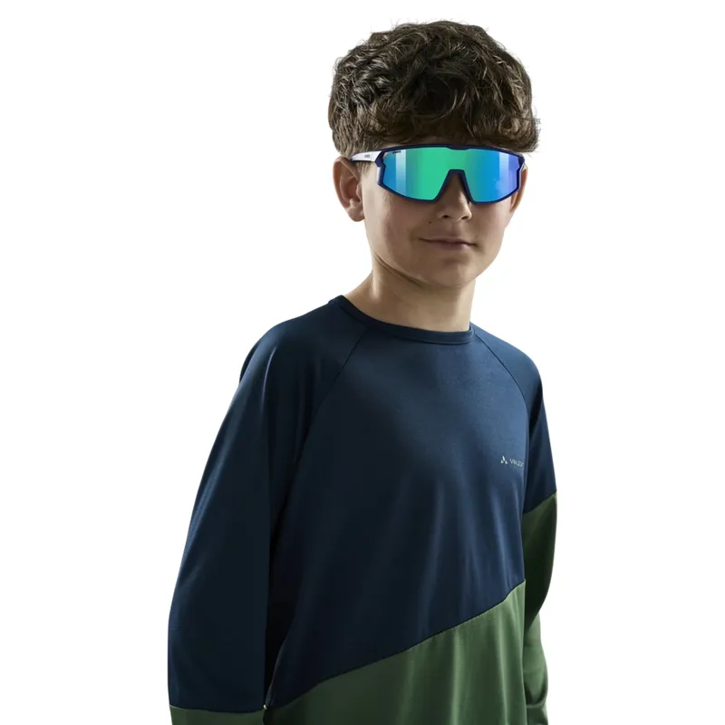 Uvex Skyryse Junior Sunglasses - Matte Blue/Mirror Green-4