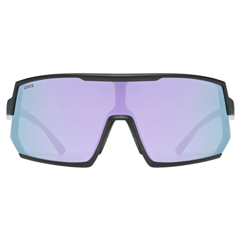 Uvex Sportstyle 235 Sports Sunglasses - Matte Black/Mirror Lavender-1