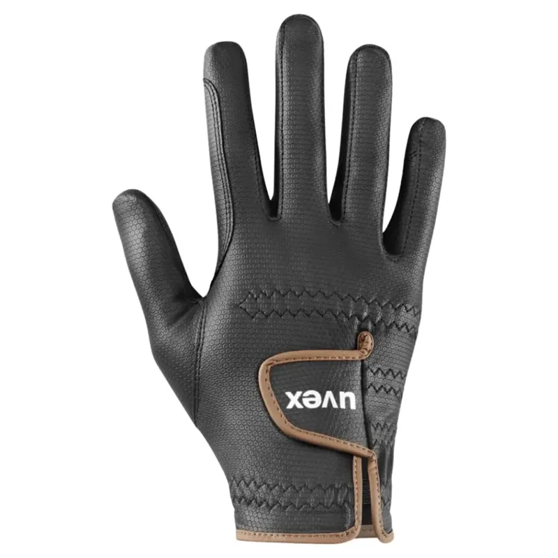 Uvex Topstyle Riding Gloves - Black/Caramel