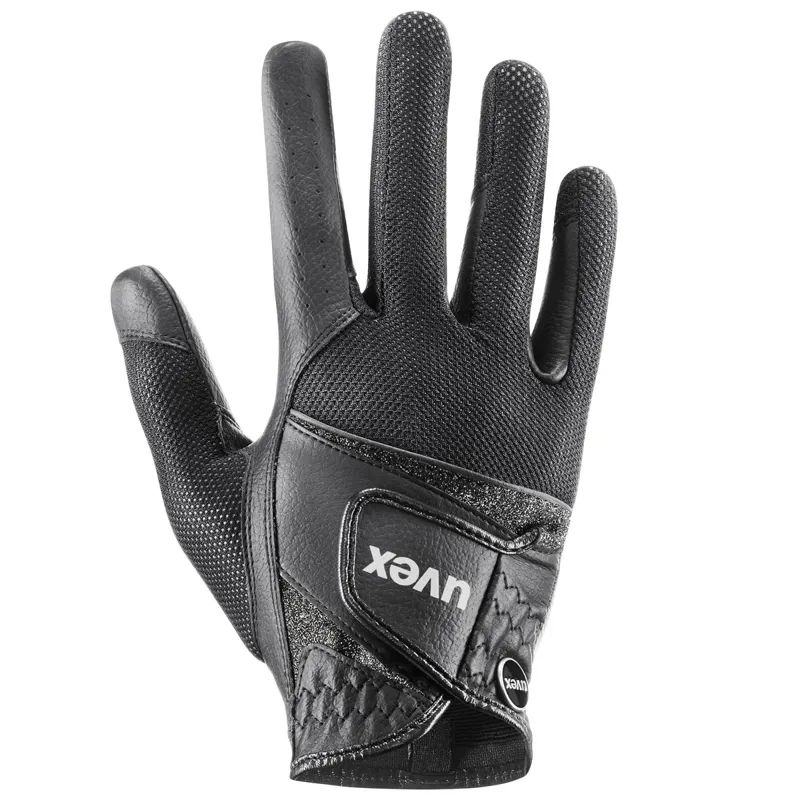 Uvex Sumair Glamour Riding Gloves-Black/Black