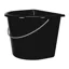 V-Plast Flat Back 15L Bucket - Black