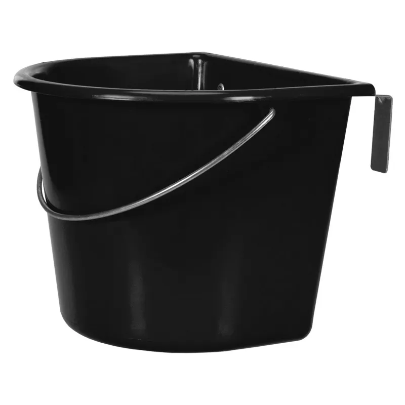 V-Plast Feed Bucket with Hooks and Handle 15L - Black