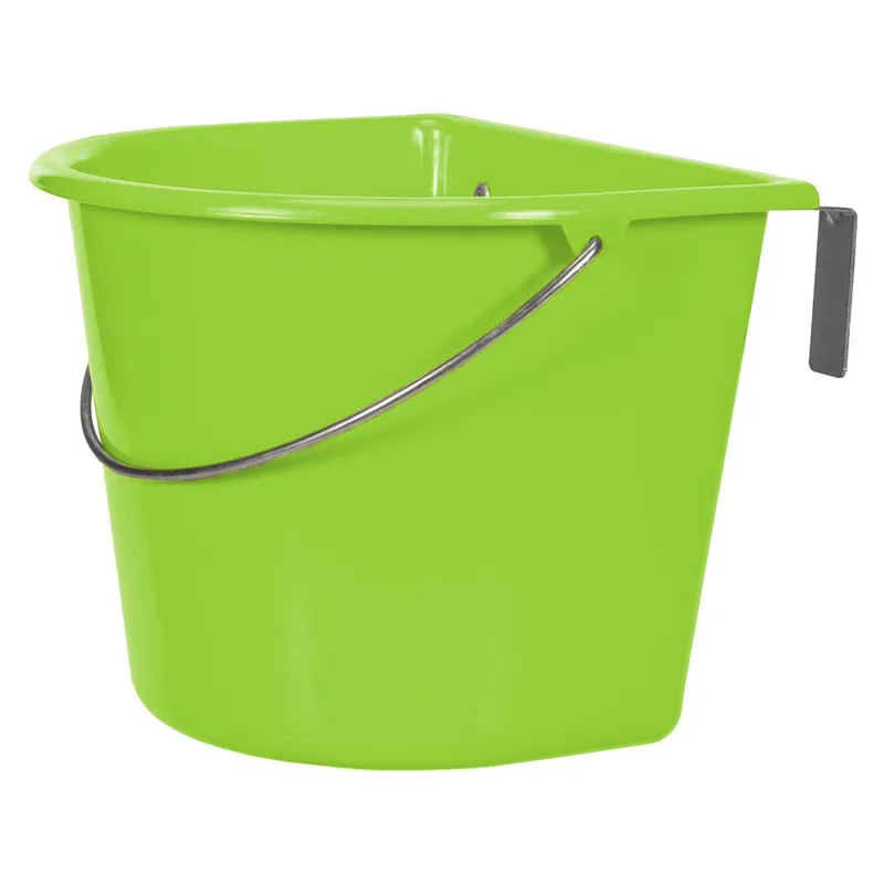V-Plast Feed Bucket with Hooks and Handle 15L Bucket - Lime