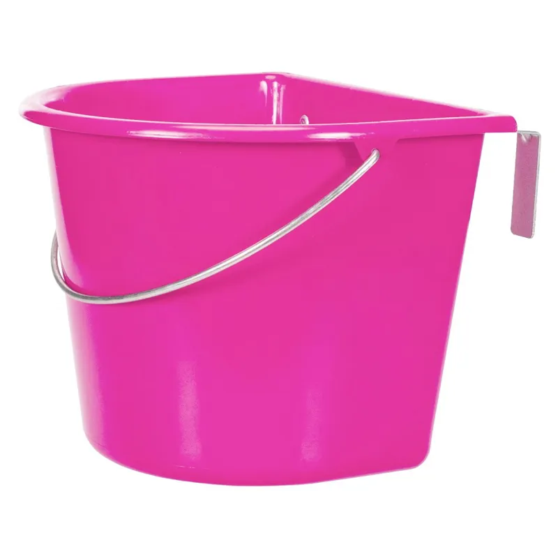 V-Plast Feed Bucket with Hooks and Handle 15L - Hot Pink