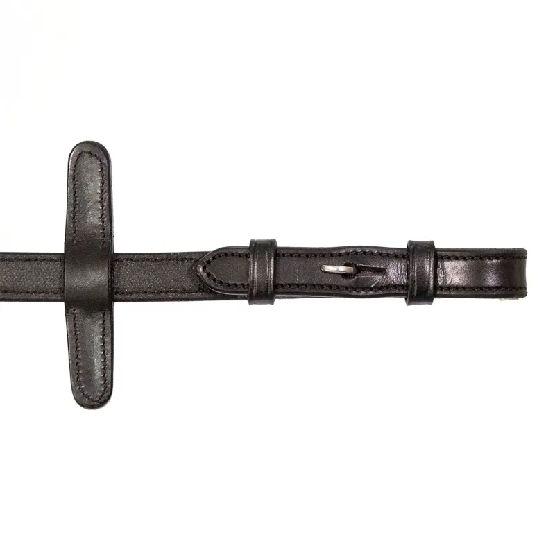 Henry James V-Grip Hybrid Rubber Reins with Stoppers - Black-3