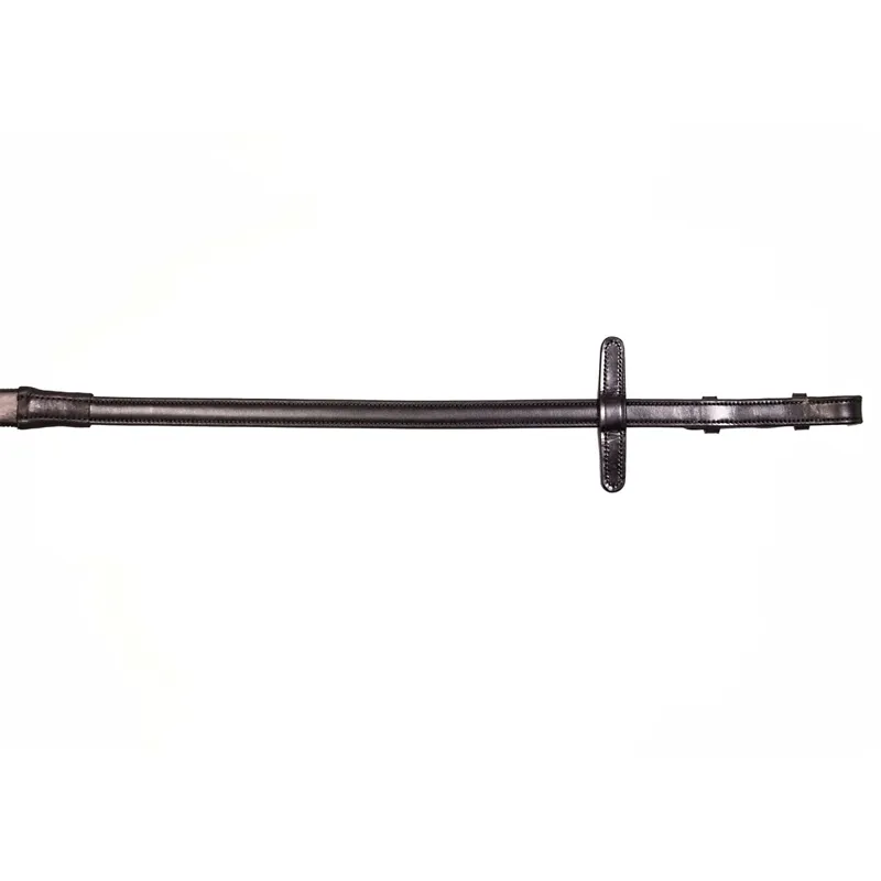 Henry James V-Grip Hybrid Rubber Reins with Stoppers - Black-1