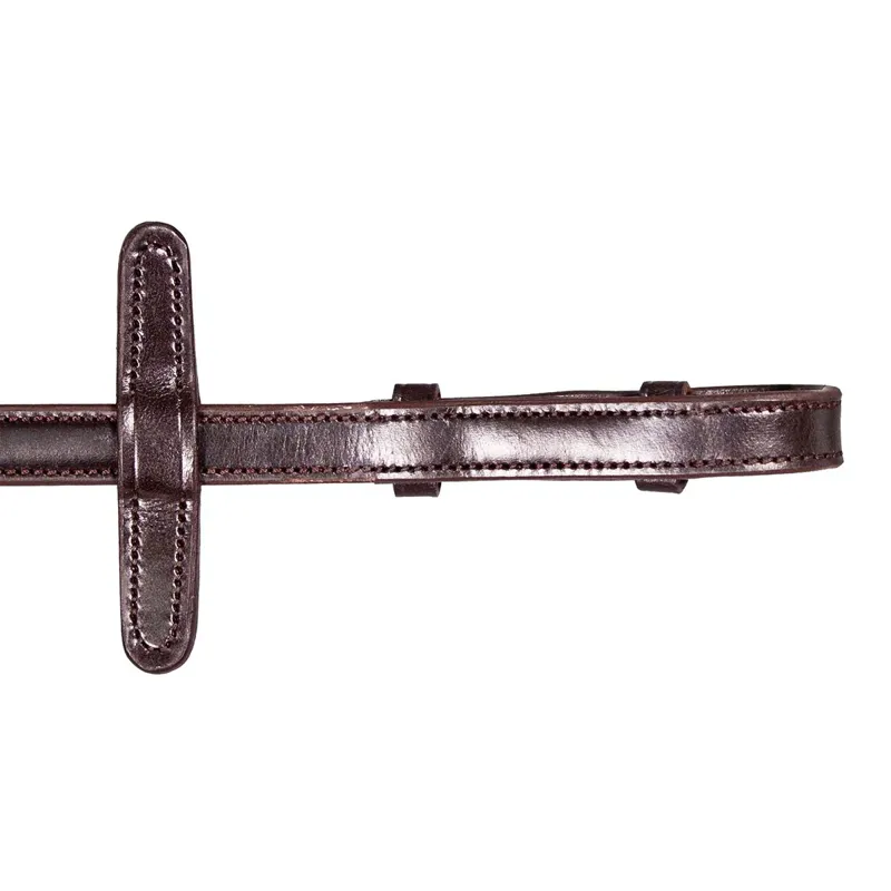 Henry James V-Grip Hybrid Rubber Reins with Stoppers - Havana Brown-4