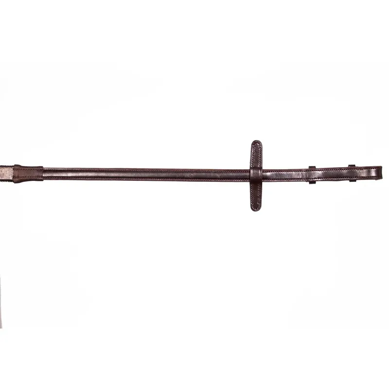 Henry James V-Grip Hybrid Rubber Reins with Stoppers - Havana Brown-1