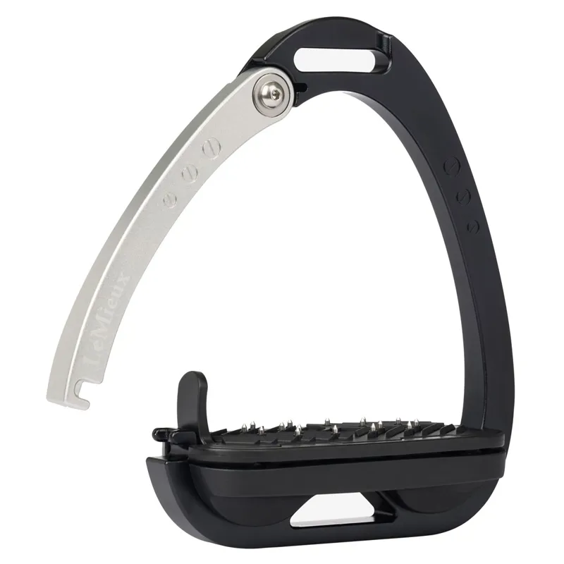 LeMieux Vector Control Flat Safety Stirrups - Black/Aluminum-2
