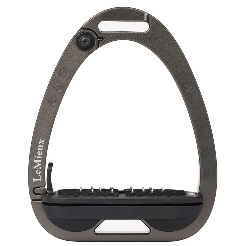 LeMieux Vector Control Flat Safety Stirrups-Carbon-1
