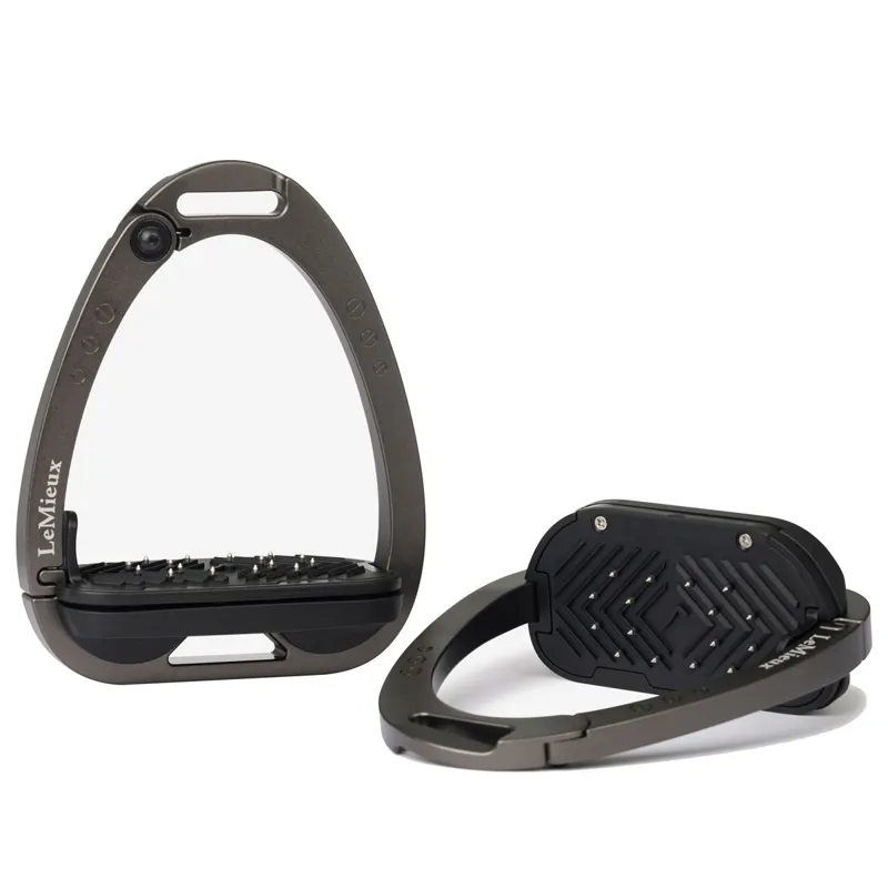 LeMieux Vector Control Flat Safety Stirrups-Carbon