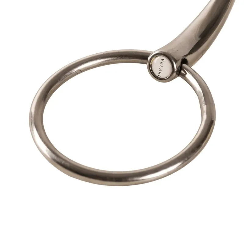 Velari Stainless Steel Double Jointed Loose Ring Snaffle Bit-3
