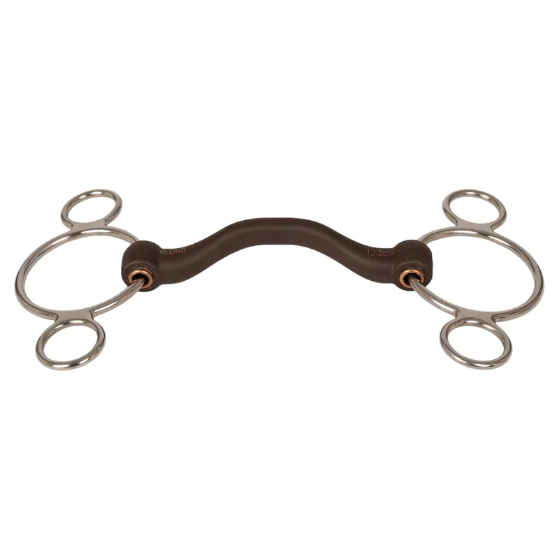 Velari Mullen Mouth with Tongue Port Flex Hard 3-Ring Bit