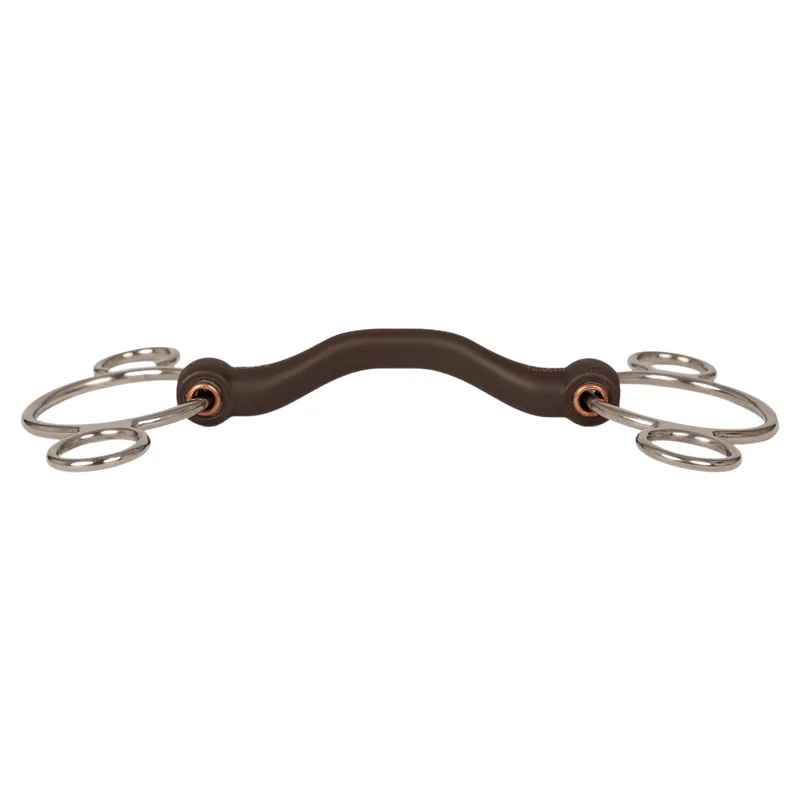 Velari Mullen Mouth with Tongue Port Flex Hard 3-Ring Bit-2