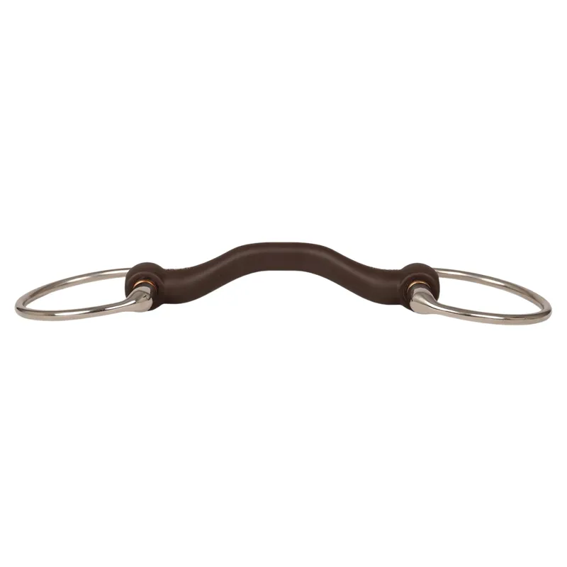 Velari Mullen Mouth with Tongue Port Flex Hard Eggbutt Snaffle Bit-1