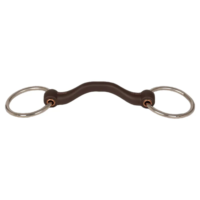 Velari Mullen Mouth with Tongue Port Flex Hard Loose Ring Snaffle Bit