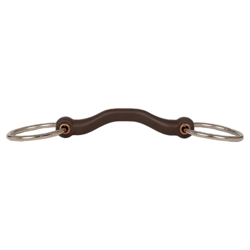 Velari Mullen Mouth with Tongue Port Flex Hard Loose Ring Snaffle Bit-2