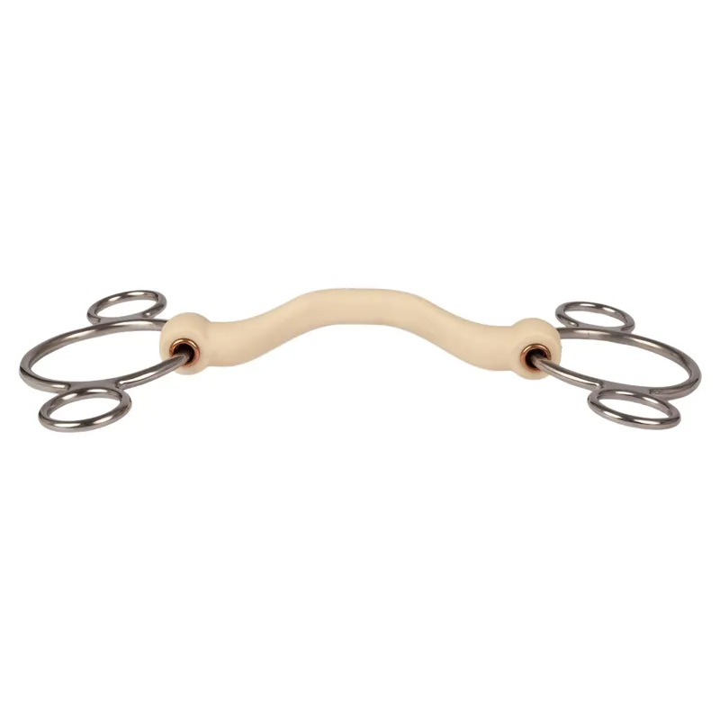 Velari Mullen Mouth with Tongue Port Flex Soft 3 Ring Bit-1