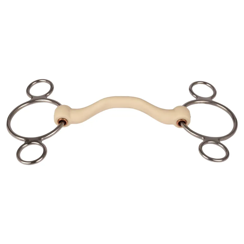 Velari Mullen Mouth with Tongue Port Flex Soft 3 Ring Bit